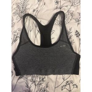 C9 by Champion Grey/Black Reversible Low‎ Impact Sports Bra, Small